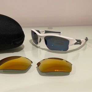 Polarized Oakley Flak Jacket Sunglasses with Extra Lenses